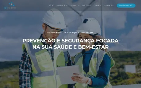 Website All Prime, Consultoria, prevenção e segurança, no computador