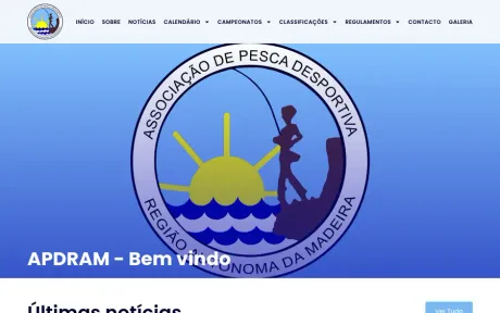 Website APDRAM, desktop