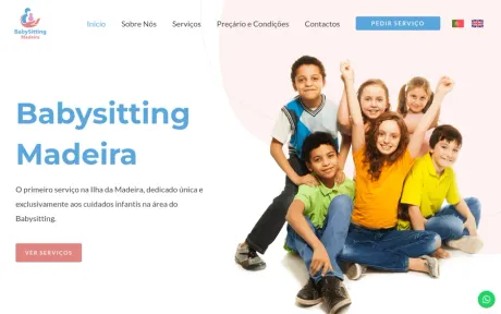 Website Babysitting Madeira, desktop