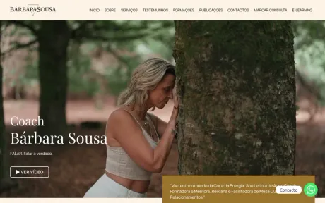 Website Bárbara Sousa, desktop