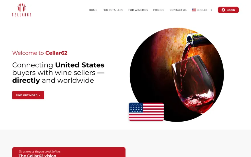 Website Cellar62, no computador