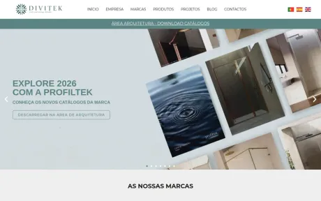 Website Divitek, desktop