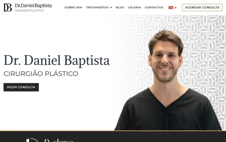 Website Dr. Daniel Baptista, desktop