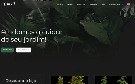 Website Gardi, desktop