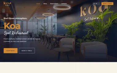 Website Koa Spot Restaurant, desktop