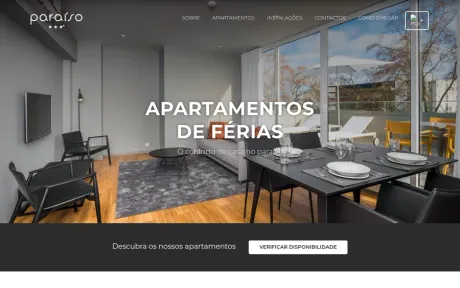 Website Madeira Paraíso, desktop
