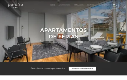 Website Madeira Paraíso, no computador