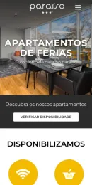 Website Madeira Paraíso, no telemóvel