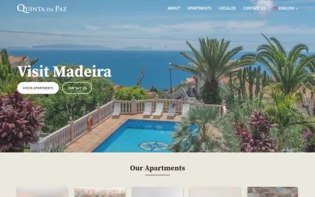 Website Madeira Quinta da Paz, Reservas online, no computador