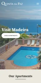 Website Madeira Quinta da Paz, Reservas online, no telemóvel