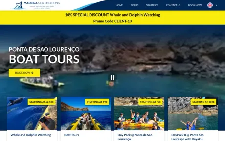 Website Madeira Sea Emotions, desktop