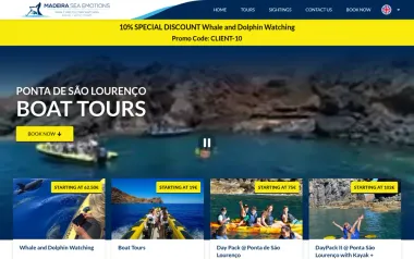 Website Madeira Sea Emotions, desktop