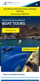 Website Madeira Sea Emotions, no telemóvel
