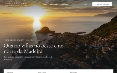 Website Madeira Villa Rentals, Alojamento local, no computador