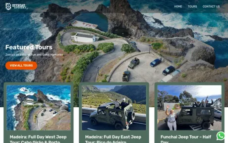 Website Offroad Experience, desktop