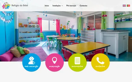 Website Refúgio do Bebé, desktop
