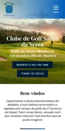 Website Santo da Serra Golf, no telemóvel