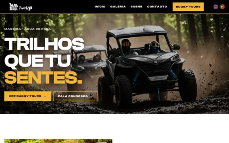 Website Madeira Trail Up, Reservas online, no computador