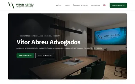 Website Vítor Abreu Advogados, desktop